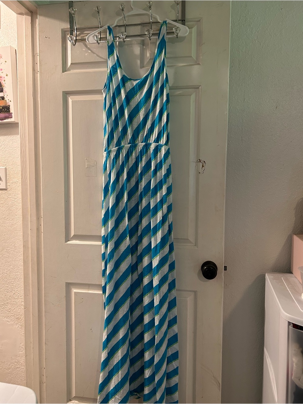 Lilly Pulitzer Blue and White Striped Maxi Dress - Picture 3 of 3